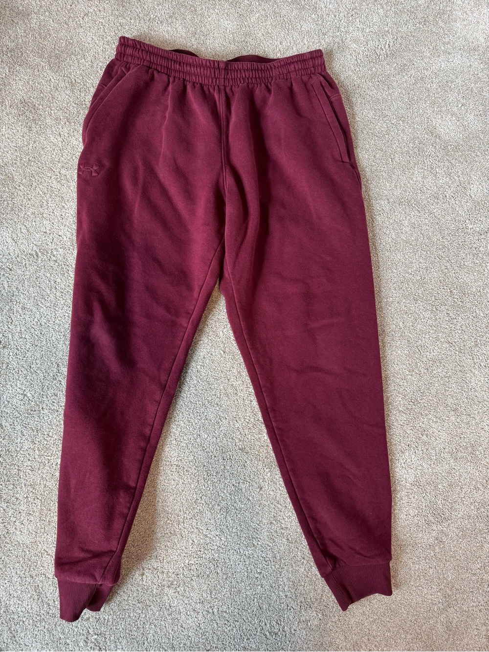 Under Armour Burgundy Men's Sweatpants Joggers